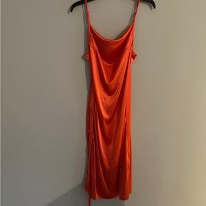 Never worn orange slip dress